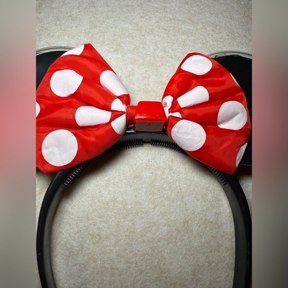 Disney on ICE Vintage 1998 Minnie Mouse Red Polka Dot Light Up Ears Headband - Picture 2 of 8
